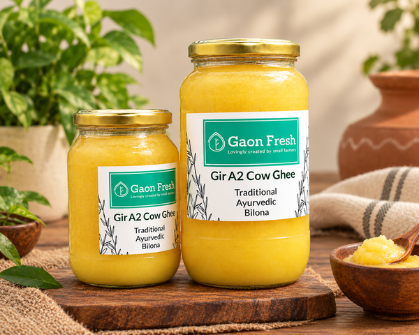 Gir A2 cow ghee (Ayurvedic and bilona) - Gaon Fresh - 500ML