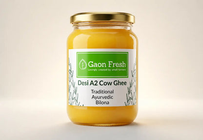 Desi A2 cow ghee (Ayurvedic and bilona) - Gaon Fresh - 500ML