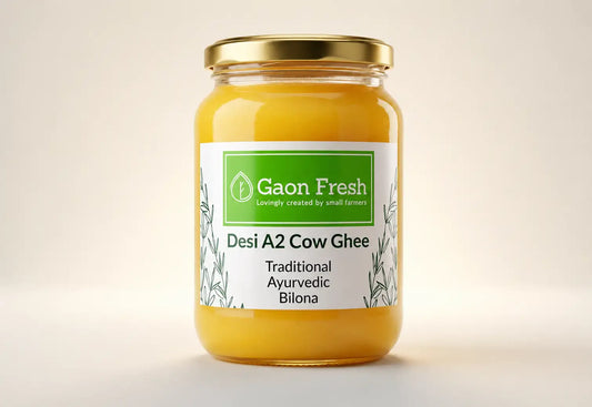 Desi A2 cow ghee (Ayurvedic and bilona) - Gaon Fresh - 500ML