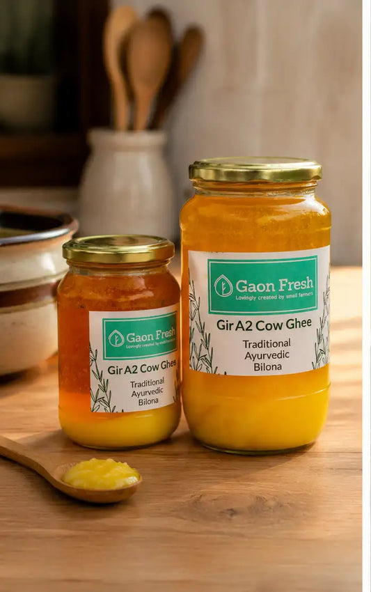 Gir A2 cow ghee (Ayurvedic and bilona) - Gaon Fresh - 500ML