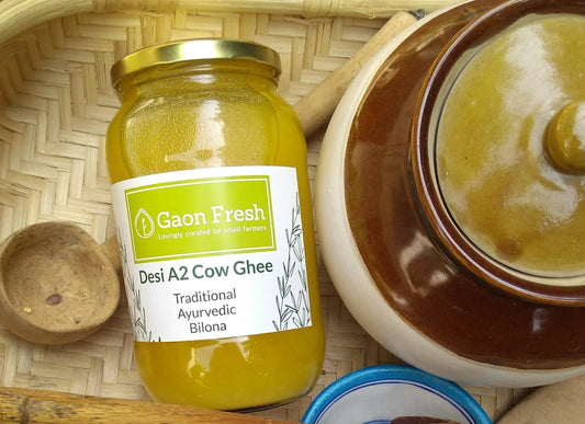 Desi A2 cow ghee (Ayurvedic and bilona) - Gaon Fresh - 500ML