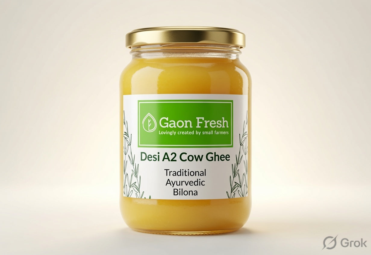 Desi A2 cow ghee (Ayurvedic and bilona) - Gaon Fresh - 500ML