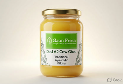 Desi A2 cow ghee (Ayurvedic and bilona) - Gaon Fresh - 500ML