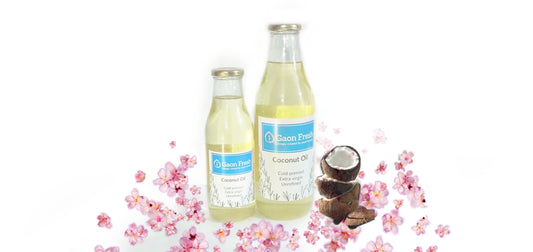 Coconut oil (Nariyal, नारियल) - cold pressed, unrefined, extra virgin - Gaon Fresh - 500ML